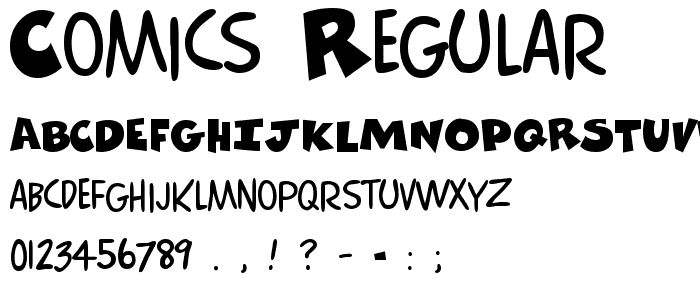 Comics Regular font